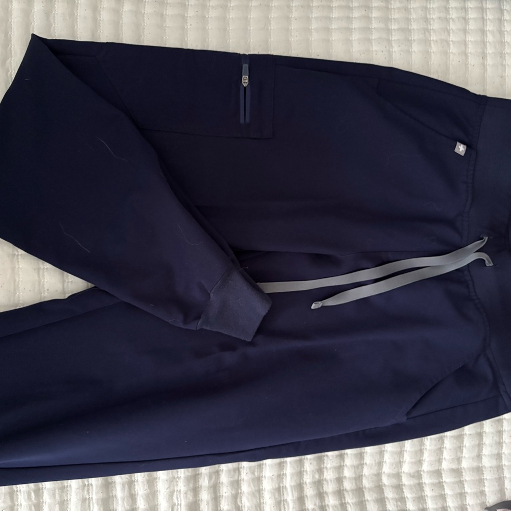Figs Women’s High Waisted Zamora Navy Jogger Scrub Pants sz small